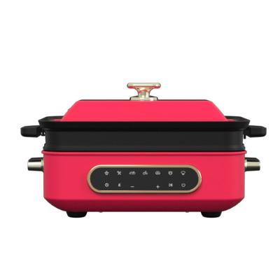 China Detachable Non-Stick Multifunctional Hot Pot Pan Fried Electric Cooking Skillet of Grill Dish Home Appliance for sale