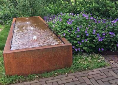 China Edificios al aire libre de acero del jardín de la característica del agua del jardín de Corten del impermeable en venta