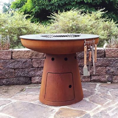 중국 바베큐에 의하여 주문을 받아서 만들어지는 회의 옥외 불 구덩이 Bbq 석쇠 Corten 강철 판매용