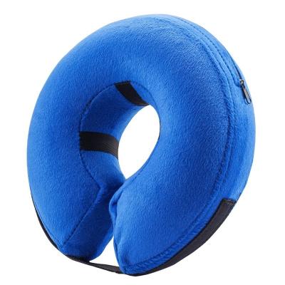 China Sustainable Adjustable Soft Pet Recovery E-Collar Inflatable Dog Collar for sale