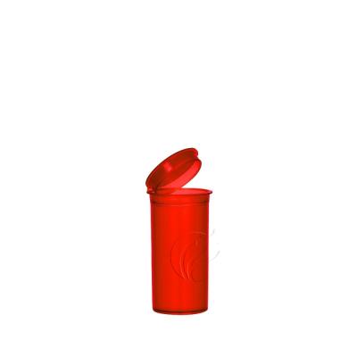 China Pop Pharmaceutical 30 Dram Plastic Top Bottles In Red Pop Bottles Containers For Herb Pill Container for sale