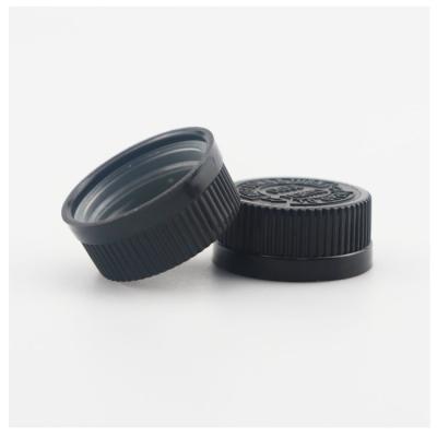 China 44/410 Black White Child Safe PP Plastic Bottles Lids Kids Resistant Caps Screw Cap Child Safe for sale