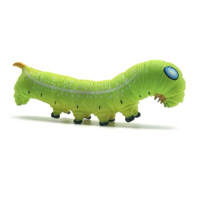 China Cartoon PVC Toy Customized Silkworm Animal Toy PVC Table Ornament PVC Educational Plastic Toys for sale