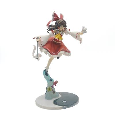 China Cartoon Toy OEM Eastern Project Hakurei Reimu Action Figure Cute Pvc Toys Girl for sale