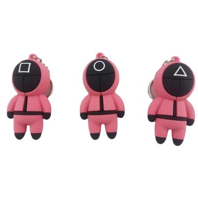 China Squid Game Main Chain South Korea Squid Game Lee Jung Jae Plastic Explosive Soft Pvc Pendant for sale