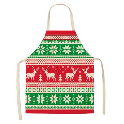 China Cooling Creative Cotton And Christmas Theme Linen Aprons Can Be Customized for sale