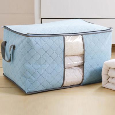 China Super Large Clothes Storage Bag Household Quilt Traditional Nonwoven Storage Bag Large Fabrics Storage Bags for sale