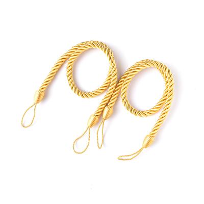 China Transitional Hot Selling Nordic Style Curtain Strap Braided Coil Rope Strap Diy Curtain Strap for sale