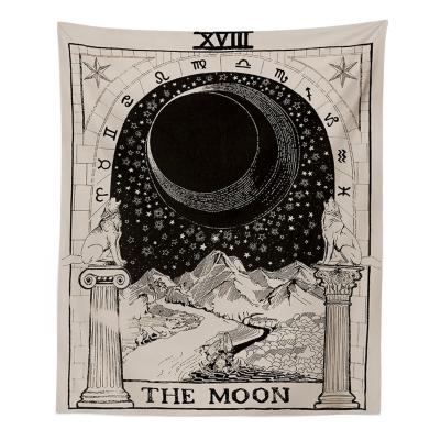 China Psychedelic Twill Wall Cloth Tarot Card Decoration Tapestry Bedroom Study Background Fabric for sale