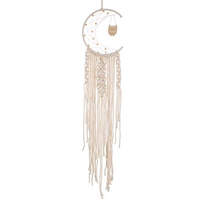 China Moon Pendant Dream Catcher Minimalist Cotton Woven Star Wall Decoration Creative Home Gift for sale