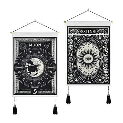 China Minimalist Bohemian Tapestry Sun and Moon Tapestry Bedroom Guest Dining Room Decor Paintings for sale