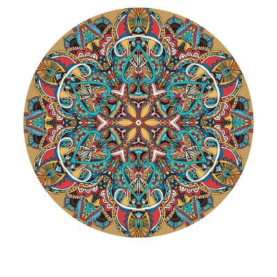 China Washable Retro American Ethnic Bohemian Round Hanging Rug Basket Foot Cushion for sale