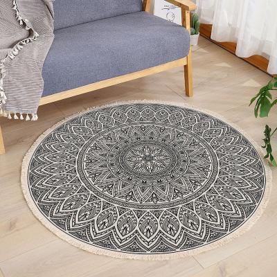 China Floor Mats Living Room Decoration Carpets Washable Round Computer Chair Cushions Hanging Basket Mats for sale