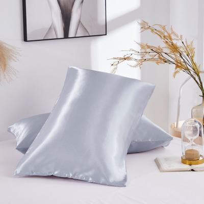 China Wholesale Imitation-silk Solid Color Anti-Static Double Wrap Pillow Case A Variety Of Colors And Sizes Available for sale