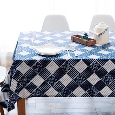 China Wholesale Table Cloth Waterproof Plaid Cloth Coffee Cotton Linen Table Cloth Single Cover Waterproof Single Cloth Table Cloth for sale