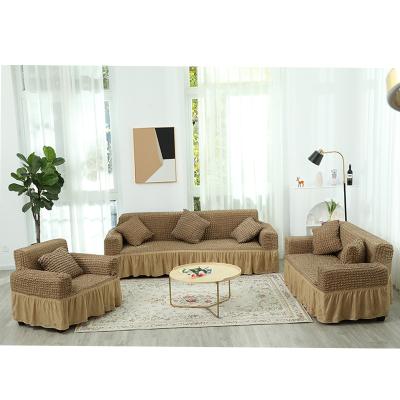 China Amazon Sale Modern Sofa Cover Elastic All-Inclusive Seersucker Sofa Cover Skirt Skirt Sofa Cover Custom for sale