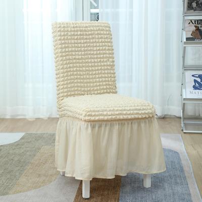 China Simple Elastic Chair Cover Solid Color Four Seasons Household General Household Dining Table and Chair Cover for sale