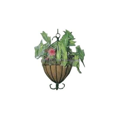 China Home Decoration Galvanized Decorative Wrought Iron Wall Hanging Basket Balcony Planters for sale