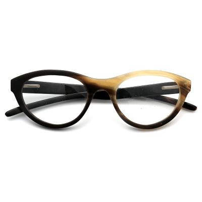 China Retro Buffalo Horn Sunglasses Unisex Handmade Frame Optical Glasses Frame Eye-wear Round Square Glass Horn for sale