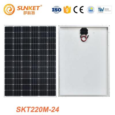 China Mono Sunket 195W~220W PV Module Solar Panel With 25 Years Guarantee 182mmx182mm for sale