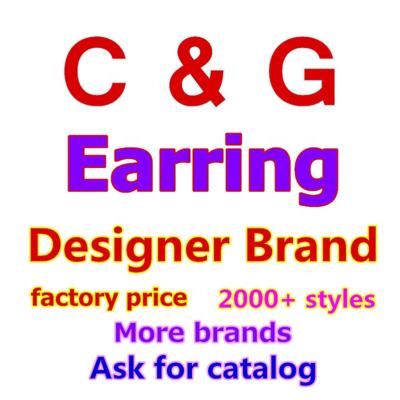 China Environmentally Friendly Wholesale Gg Cc Double Fancy Brand Earrings Inspired Famous Jewelry Women Letter Luxury Earrings for sale