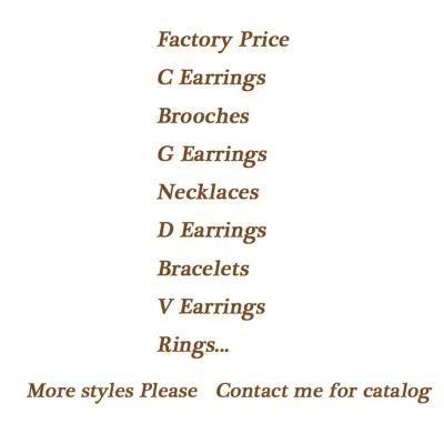 China Famous Fashion Brands Jewelry Stainless Steel Double Gg Cc Environmental Friendly Hot Selling Luxury DD Inspired Designer New Style Cc Earrings for sale