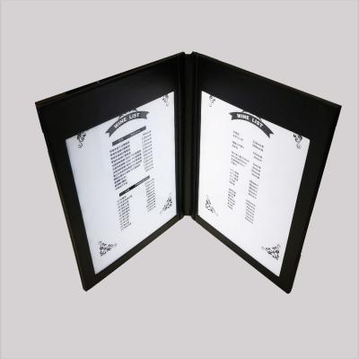 China 2020 high class restaurant led menu book holder for restaurant for sale