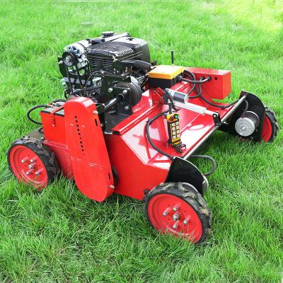 China 4-Stroke Wheeled Four Wheel Drives Remote Control Gasoline Lawn Mower Lawn Trimmer Home Grass Cutter for sale