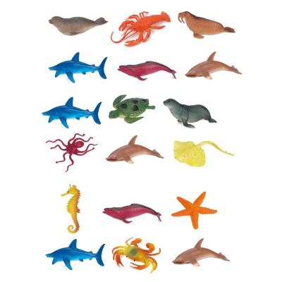 China NEW ! Wholesale Sea Animal Toy Set Assorted Solid PVC Sea Animal Toys Educational Gifts For Children for sale