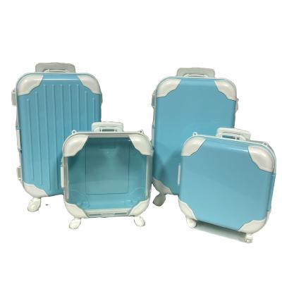 China New Square Style Mini Suitcase Storage Box Handmade Eyelash Gift Box Transparent Plastic Packing Box for sale