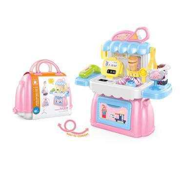 China Safety 2 in 1 Pretend Playset Food Kids Toy Ice Cream Toy Backpack Playset for sale