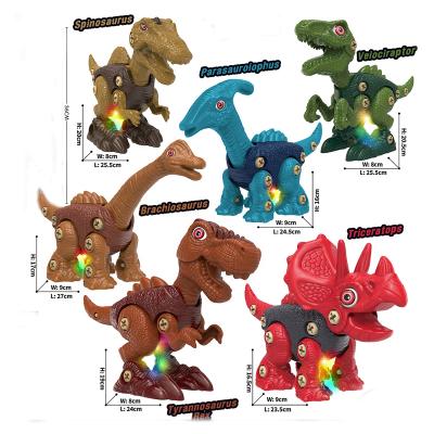 China NEW ! New Design Small Dinosaur 3D Dinosaur DIY STEM Educational Toys Assemble Disassemble Construction Gifts Christmas for sale