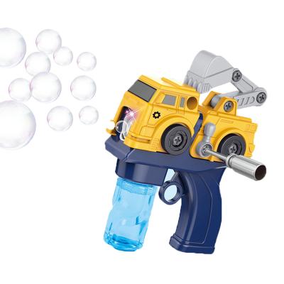 China 2021 new arrival music electric music toy indoor outdoor indoor bubble maker disassemble bubble gun for sale