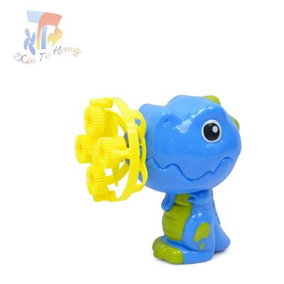 China Hot Selling Safety Bubble Toys Dinosaur Electric Bubble Gun Outdoor Bubble Machine for sale