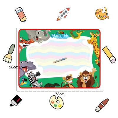 China Popular Google Doodle Game Smear Free Coloring Educational Marking Mats Estera de Agua Painting Magical Doodle Kids Toys Water Drawing Mat for sale