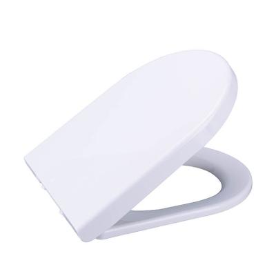 China Slow-end Toilet Seats D Shape Bathroom WC Toilet Seat Quick Release PP Toilet Seat Cover With Soft Close Hinges for sale