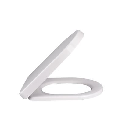 China Universal Slow-end Toilet Seats Form D Shape Sandwich Style Duroplast Urea Soft Slim Narrow Toilet Seat for sale