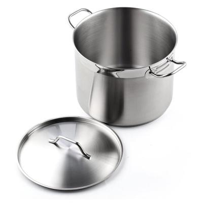 China Sustainable NSF listed stainless steel plated and induction commercial cookware bottom cooking pot for restaurant for sale