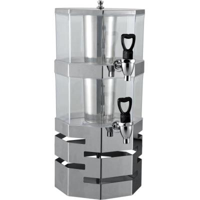 China Save Space Commercial Shake Two Tank Restaurant Juice Dispenser Machine for sale