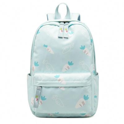 China Waterproof Leisure Backpack College Student Schoolbag Female Embroidered Polyester Printed Waterproof Backpack for sale