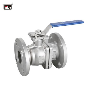 China 2 pieces safe and durable 150 lb ANSI class ss316 industrial flanged ball valve with flange connection for sale