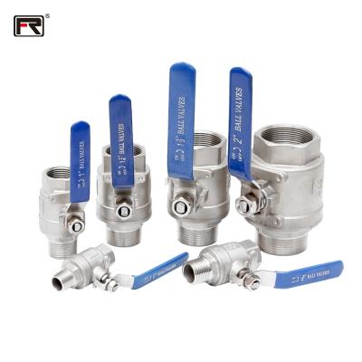 China Best quality manual stainless steel dn25 2pc ball valve female and male thread ball valve handles sale safe and durable for sale