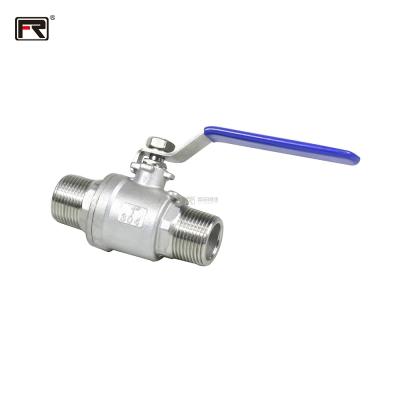 China Factory Direct Sale High Quality Safe And Durable Stainless Steel SS304 SS316 Thread 2pc Male Male Ball Valve for sale