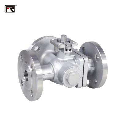 China Professional high quality ANSI ss316 300lb 3 way flange ball valve from China best delivery safe and durable with high platform for sale