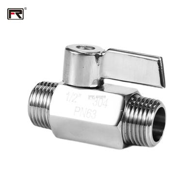 China Factory Price Small Ball Valves Safe And Durable Manual Stainless Steel Ball Valve | NPT female and male thread for sale