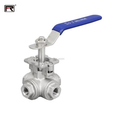 China High Quality Industrial Manual Thread Ball Valve Stainless Steel Four Way Elevated Platform Safe And Durable for sale