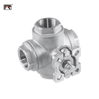 China Factory price ss304 ball valve manual 4 way ball valve industrial high quality safe and durable high deck 1/2 for sale