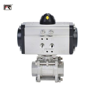 China Safe and durable hot sale classic ball valve professional manufacture of industrial pneumatic three-piece ball valves for sale