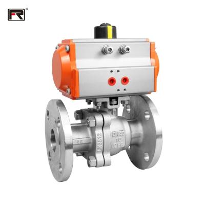 China Hot Selling High Quality Popular Safe And Durable Industrial Ball Valve Flange Ball Valve With Pneumatic Actuator for sale