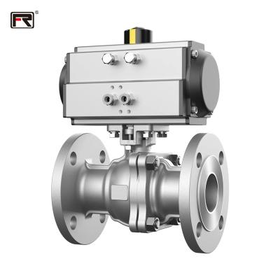 China High quality hot sale popular safe and durable industrial pneumatic ball valve flange ball valve for sale